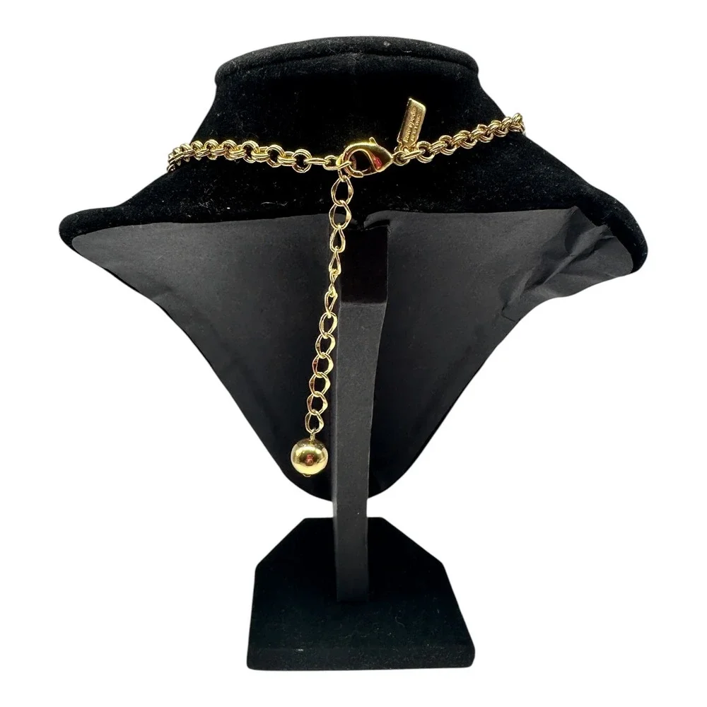 Kate Spade New York Day Tripper Statement Bib‎ Necklace Turquoise Gold Tone